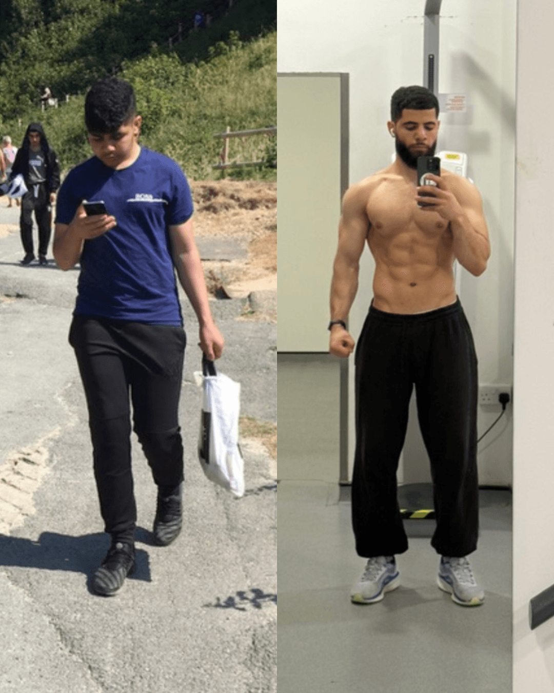 Naiem's own physique progress