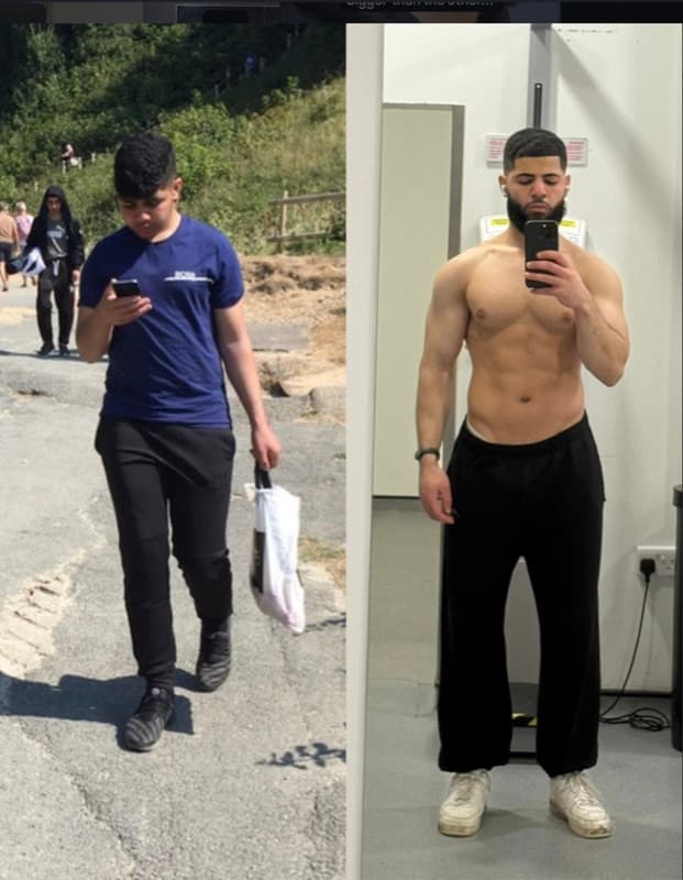 Client transformation — muscle building