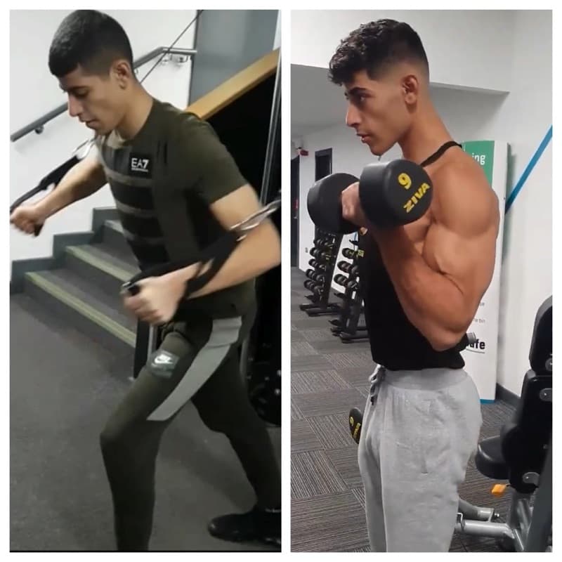 Client transformation — muscle gain