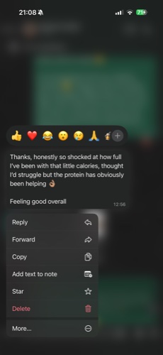 Client testimonial screenshot